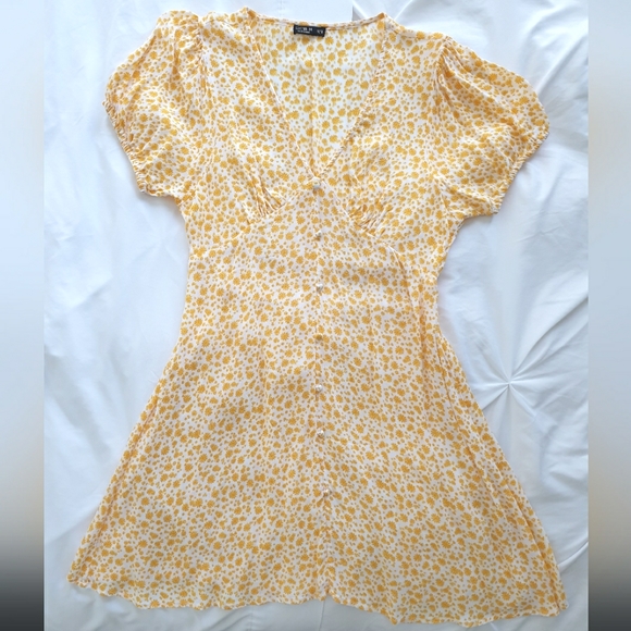 Cotton On yellow floral summer dress, size 4 - Picture 1 of 8